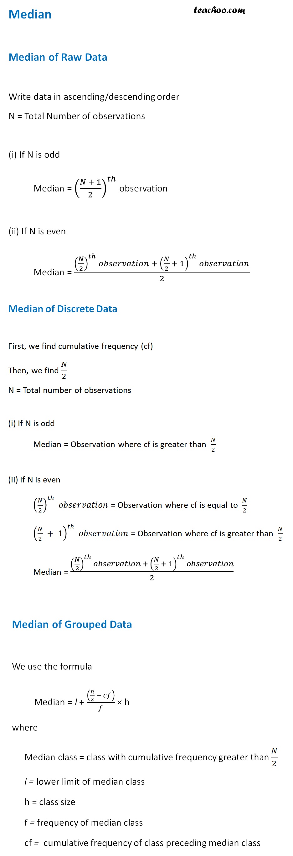 Statistics Formula Sheet - Part 2