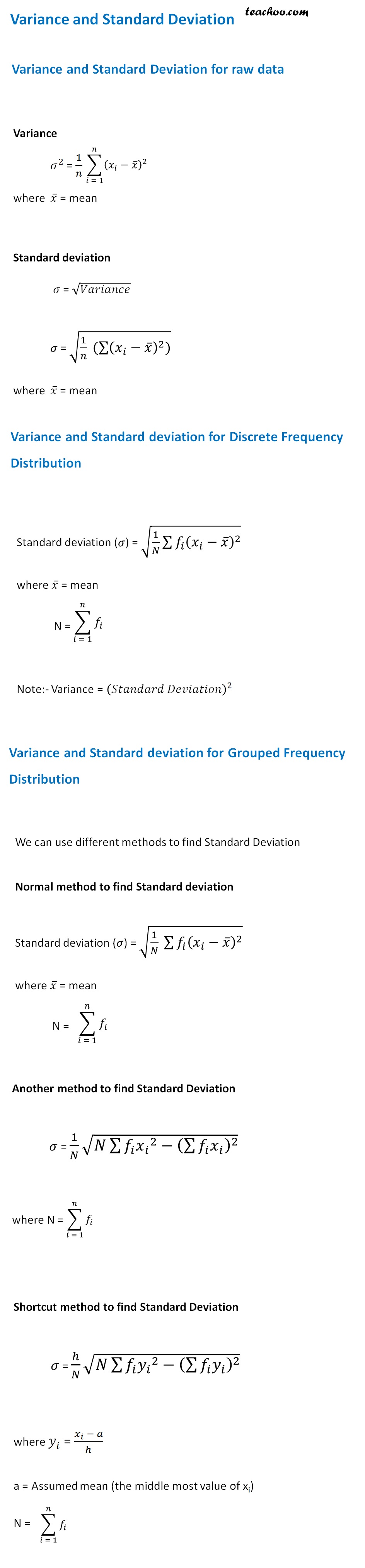 Statistics Formula Sheet - Part 5